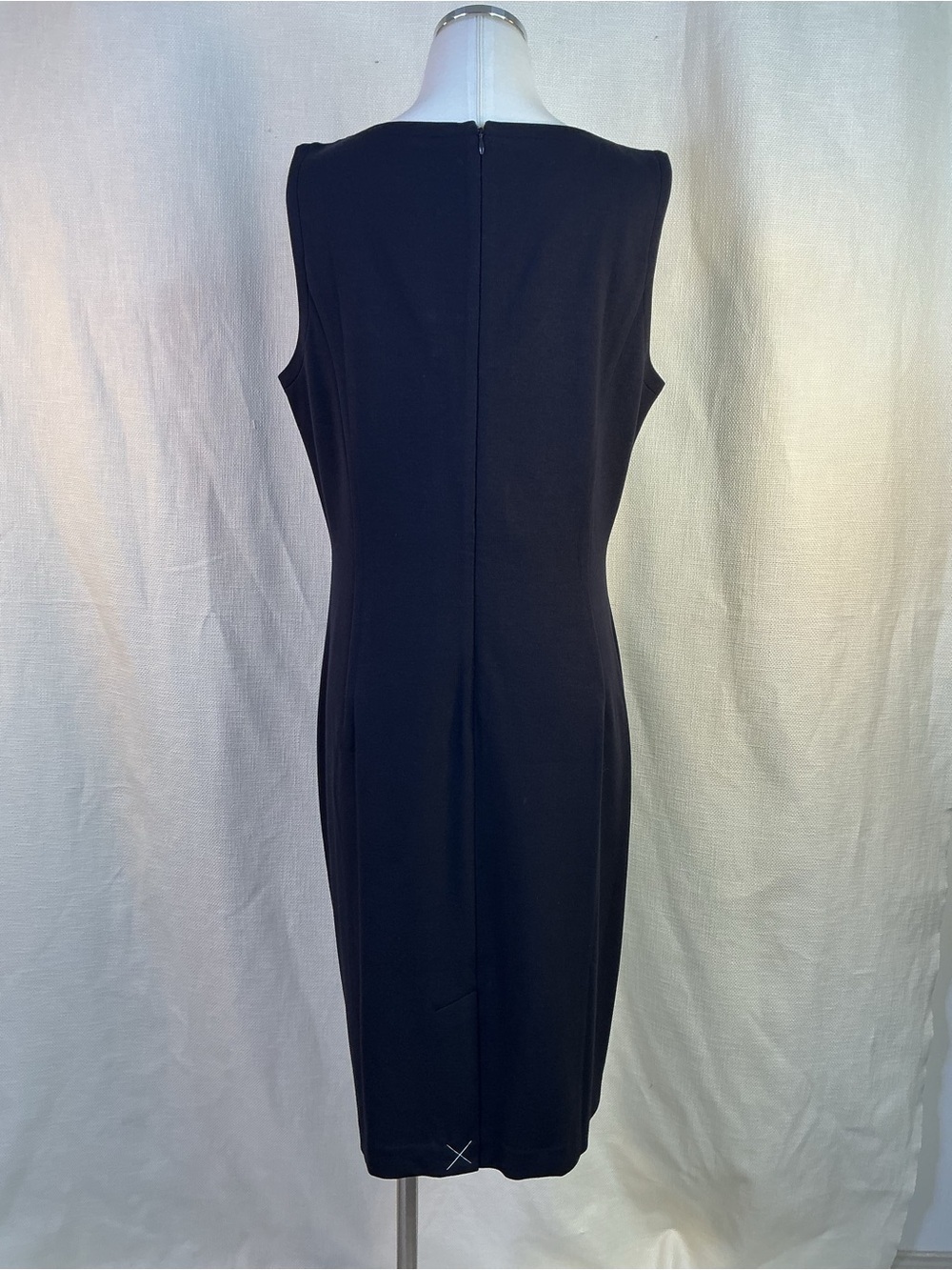 NWT Talbots Black Sheath Dress Size 12 Sleeveless Career Cocktail Stretch - Picture 3 of 6